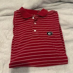 Red Striped Polo Shirt UGA